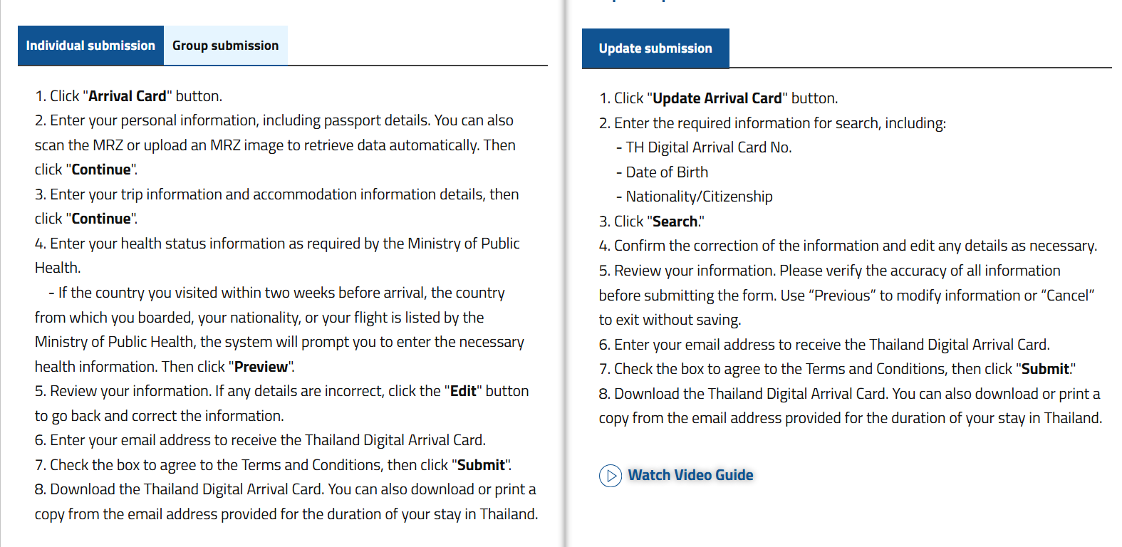 Step-by-step guide to submit Thailand Digital Arrival Card (TDAC)